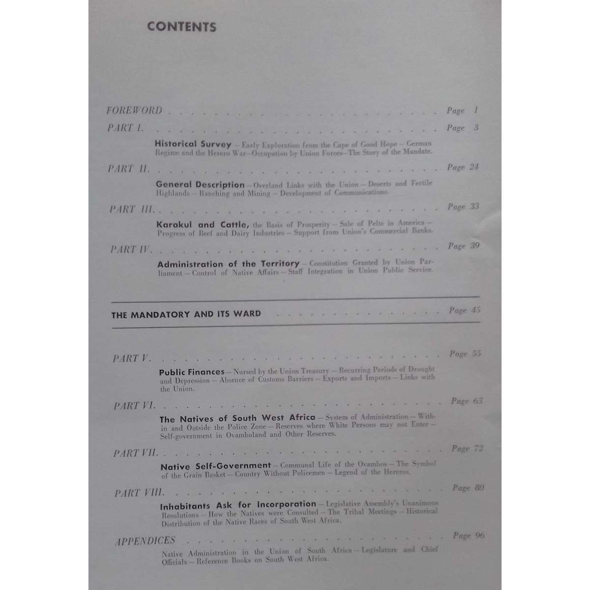 South West Africa and The Union of South Africa: The History of a Mandate