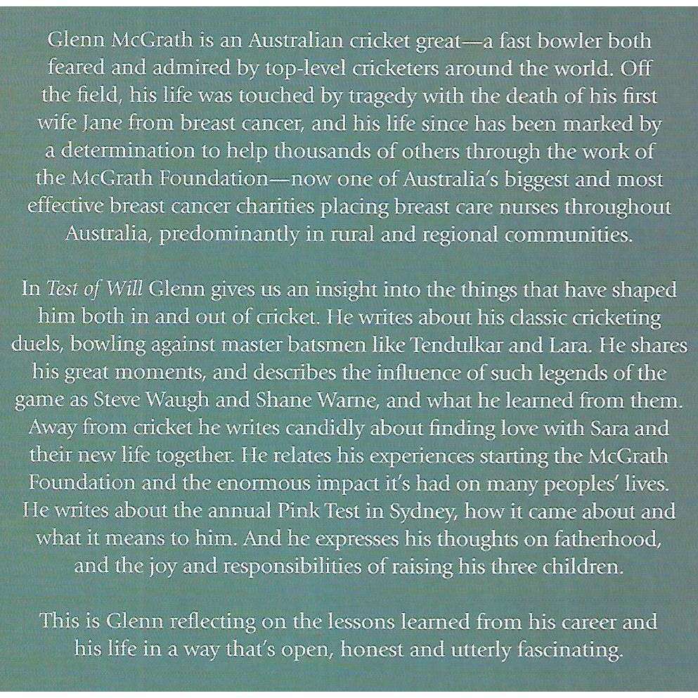 Test of Will: What I've Learned from Cricket and Life | Glenn McGrath