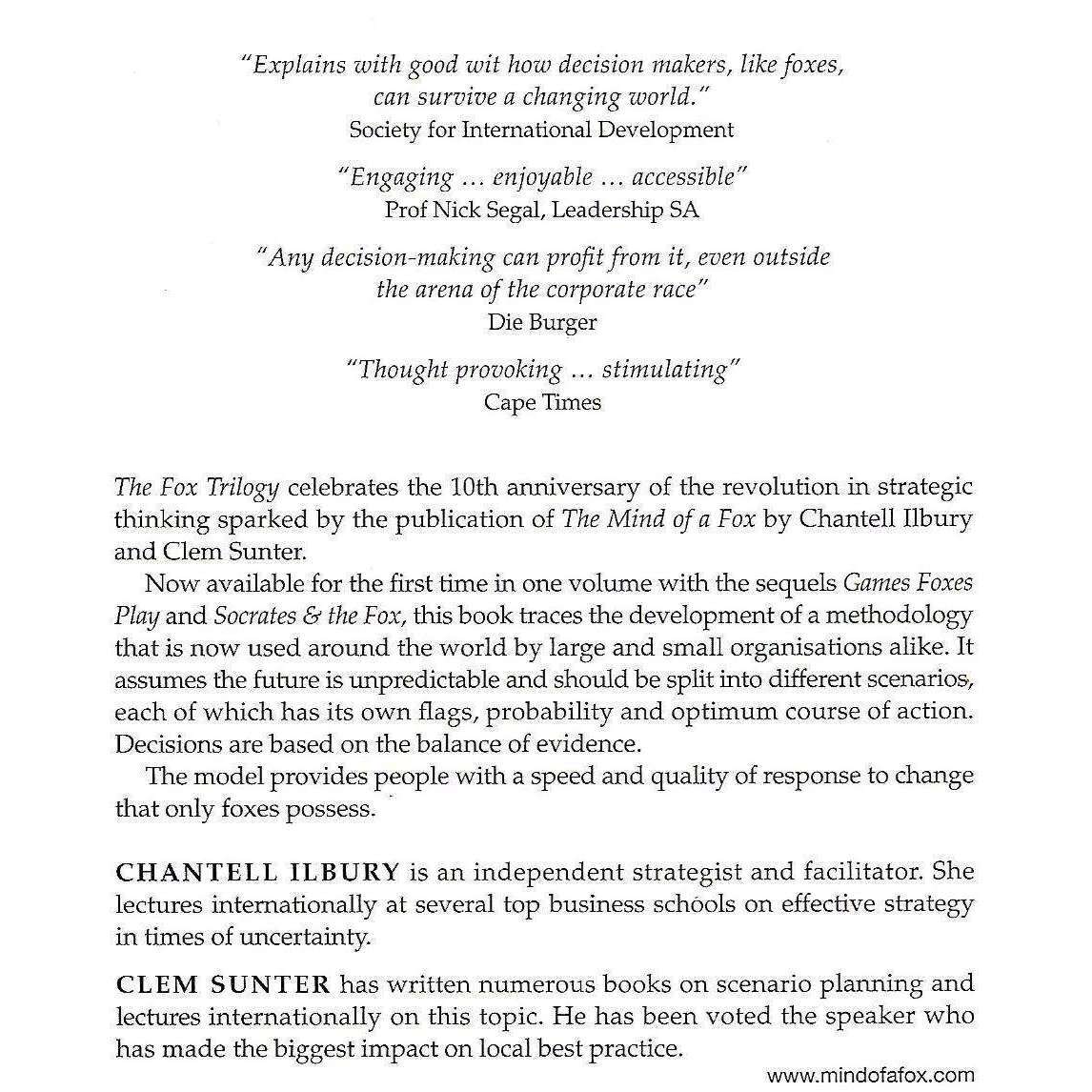 The Fox Trilogy: Imagining the Unimaginable and Dealing With It (Inscribed by Author) | Chantell ...