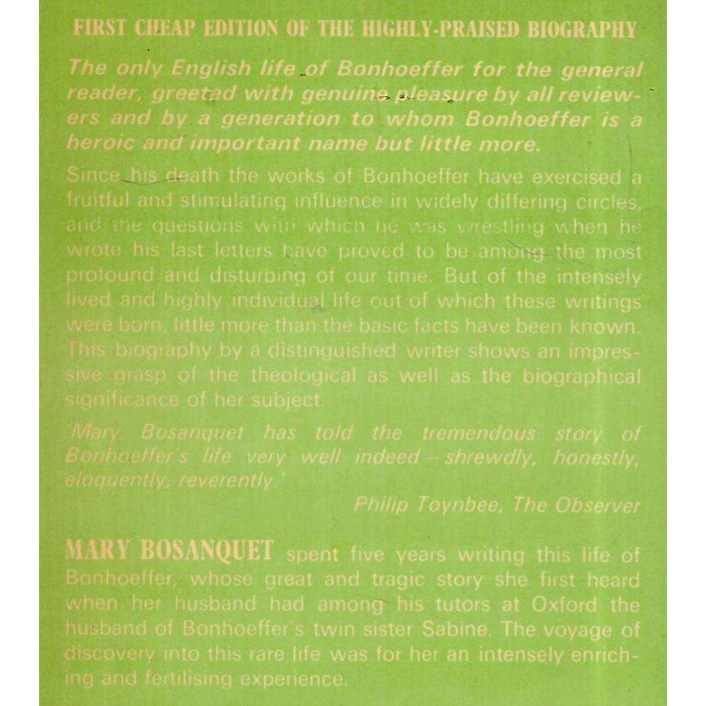 The Life and Death of Dietrich Bonhoeffer | Mary Bosanquet