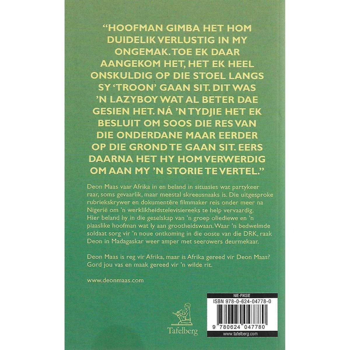 Witboy in Afrika: Reise Deur Die Donker Kontinent (Inscribed by Author) | Deon Maas