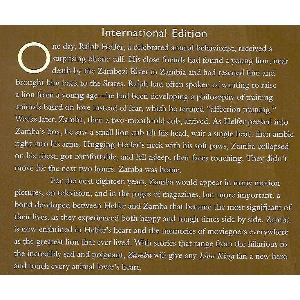 Zamba: The True Story of the Greatest Lion that Ever Lived | Ralph Helfer