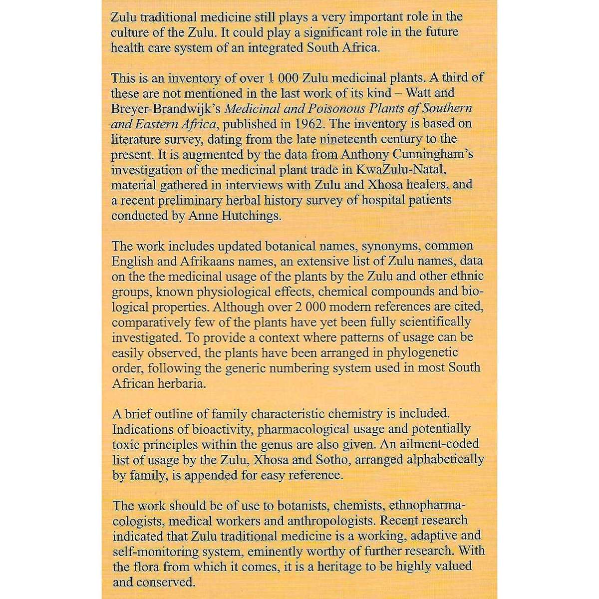 Zulu Medicinal Plants: An Inventory | Anne Hutchings