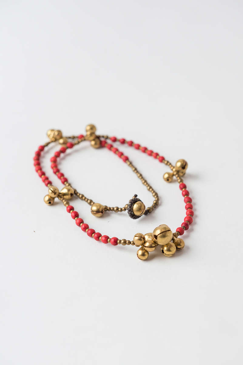 Jingle Necklace/Anklet, Red