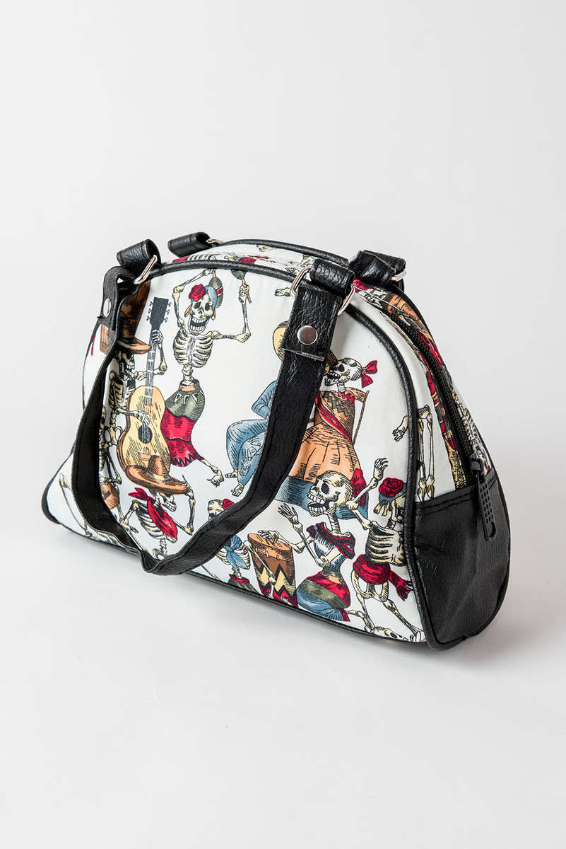 Black Roses Handbag, Small, Skeletons