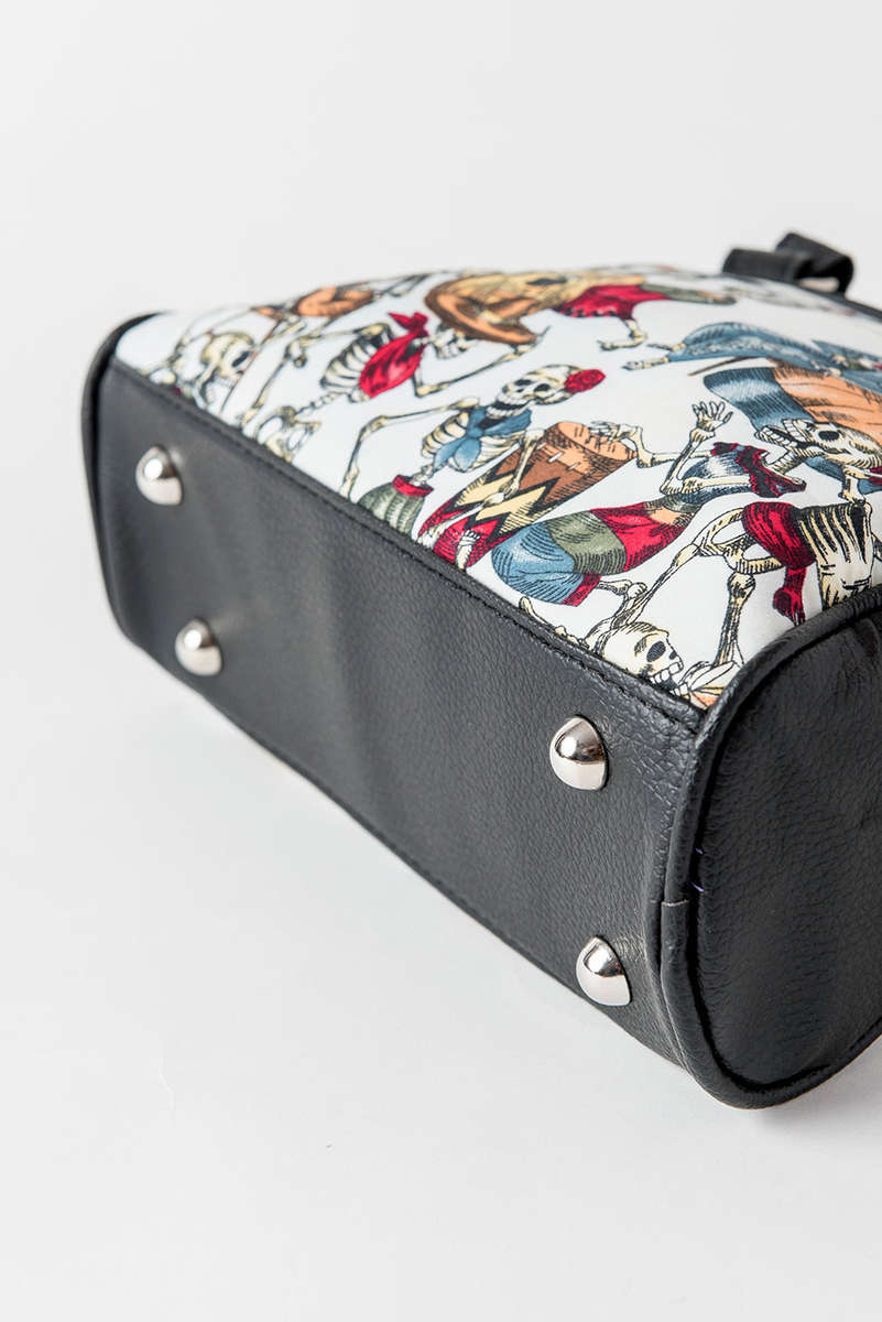Black Roses Handbag, Small, Skeletons