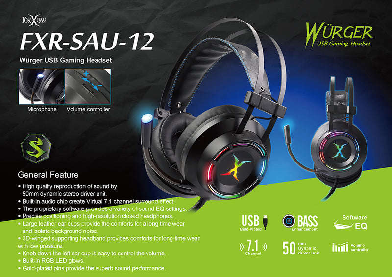 Foxxray Wurger Gaming Headset