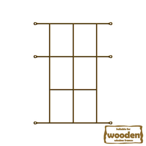 Xpanda Cottage 6 Pane Burglar Bar 855x530mm - Matt Bronze