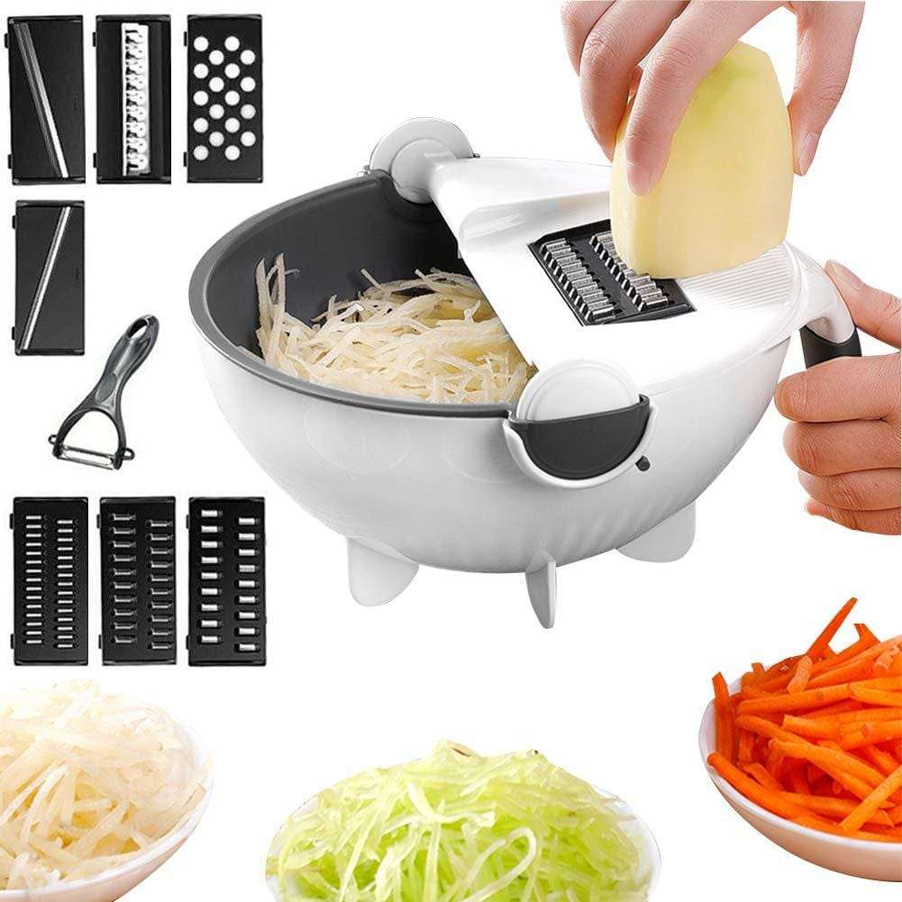 9 in 1 Vegetable Chopper Bowl & Colander Set