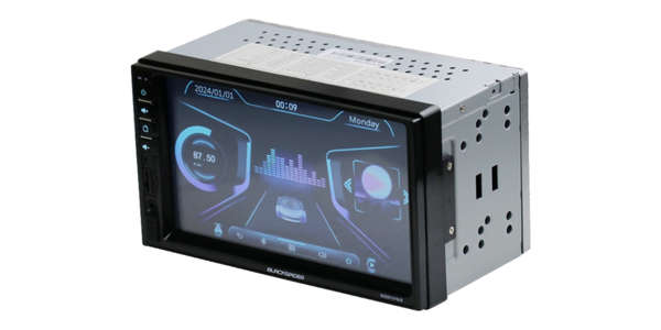 BlackSpider BSDD1310LB Double Din Bluetooth Wired Apple CarPlay Android Auto Radio