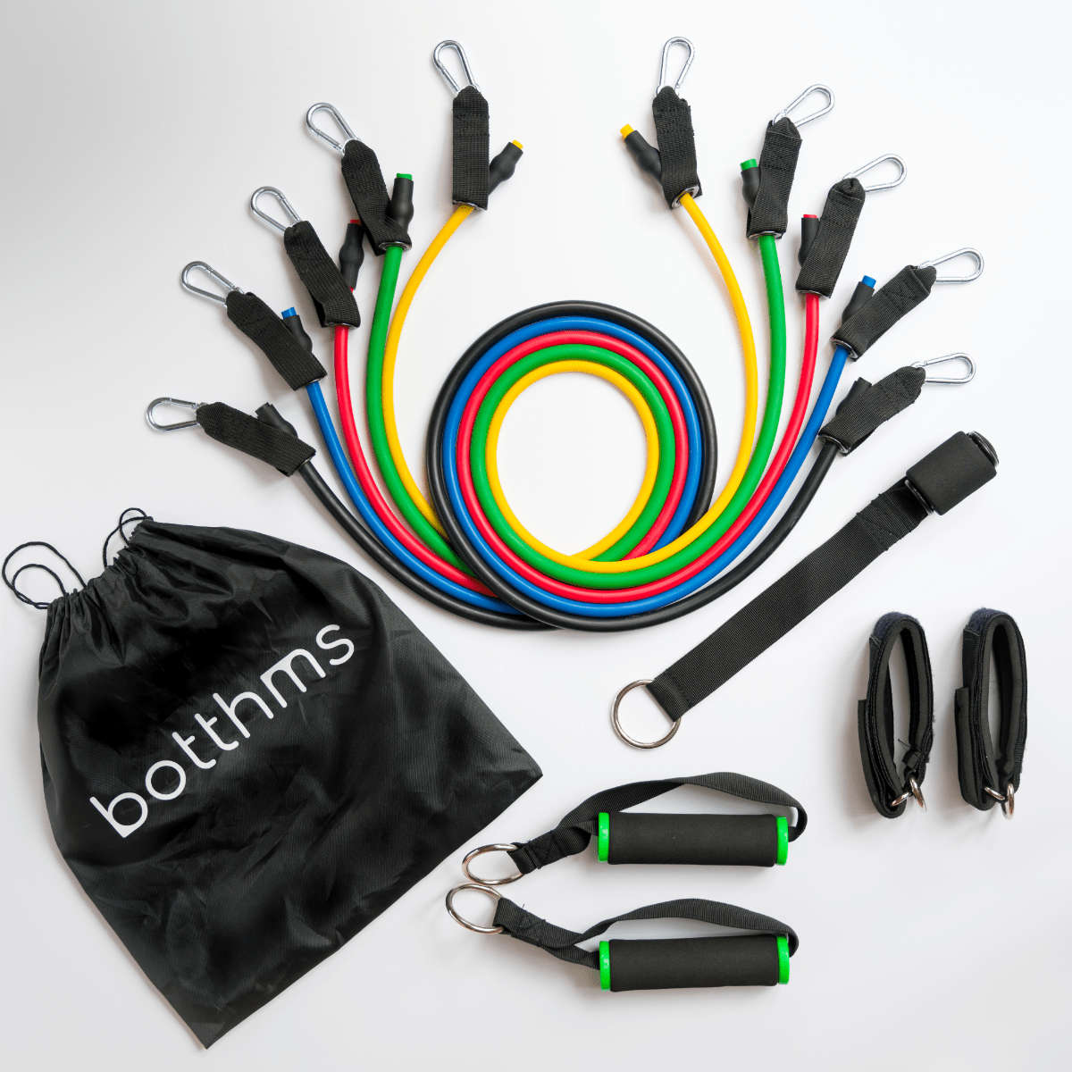 botthms Premium Standard Resistance Bands Gym Set