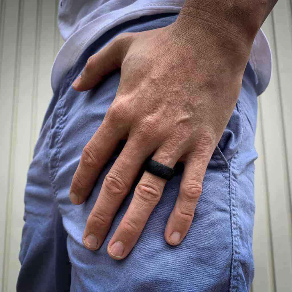 botthms Black Active Silicone Ring - 11