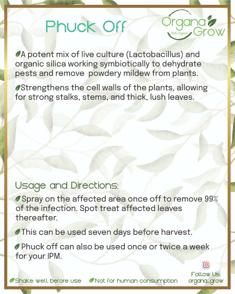 Organa Grow | Phuck Off 1L\5L - 1L