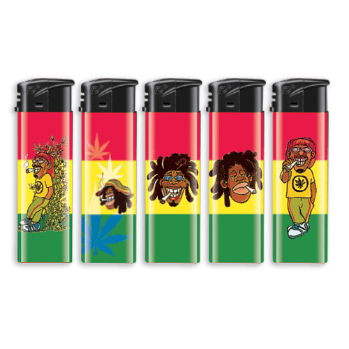 Flame Club Rasta Piezo Lighter