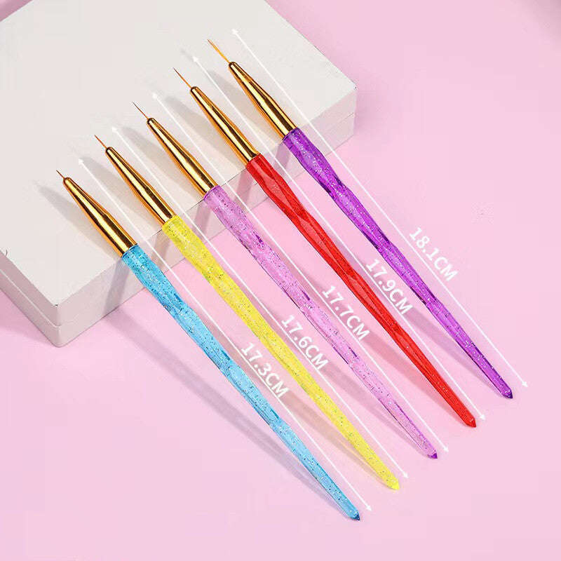 Drawing / Striping Brush - Diamond Shaped Stem - 5pcs