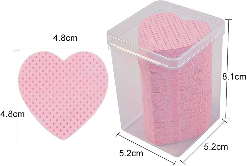 Cotton Wipes - Lint Free - 200pcs - Heart Shape