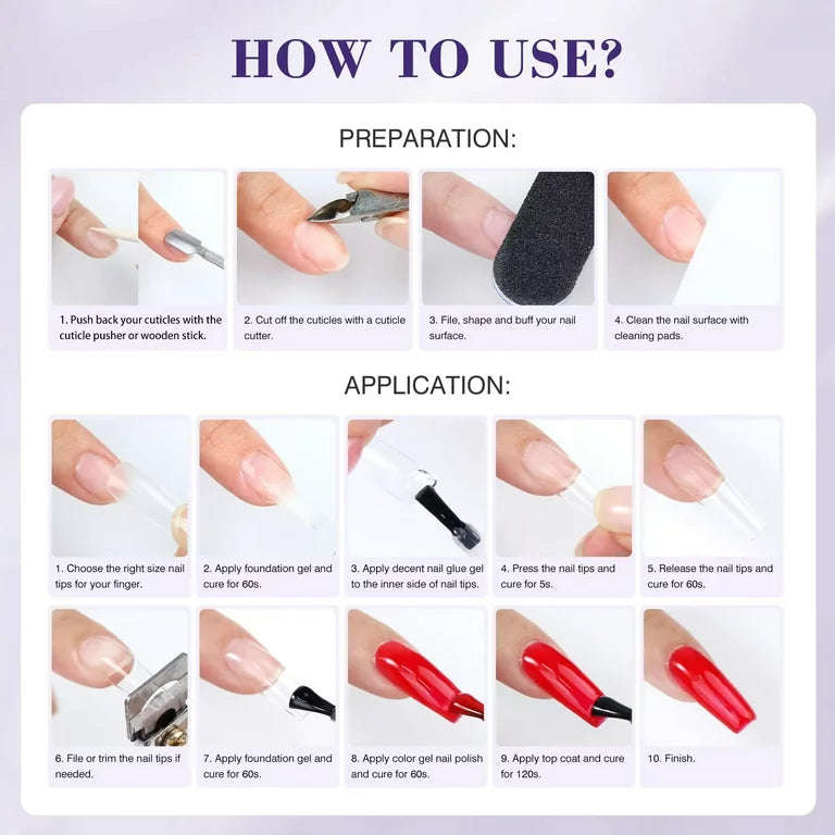 DIY Press-On Nail Kit - Choose your Tips & Glue