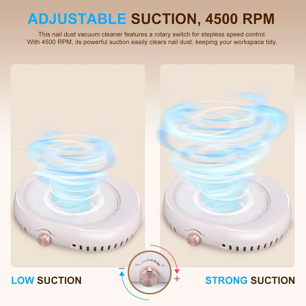 Nail Dust Collector / Extraction Fan - 4500rpm - 100w