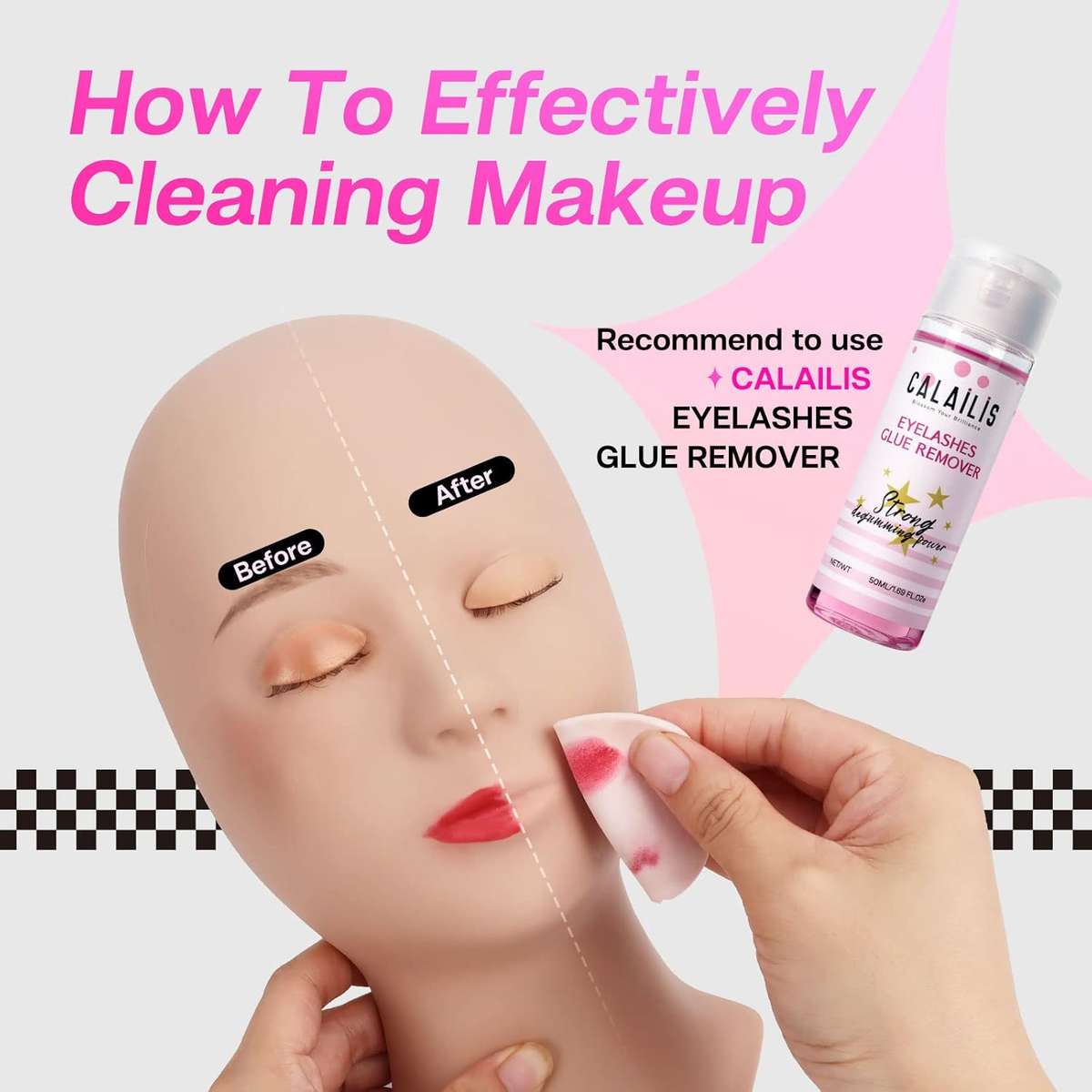 Mannequin Practice Head - For Lash Extensions & Makeup Training - Light Skin