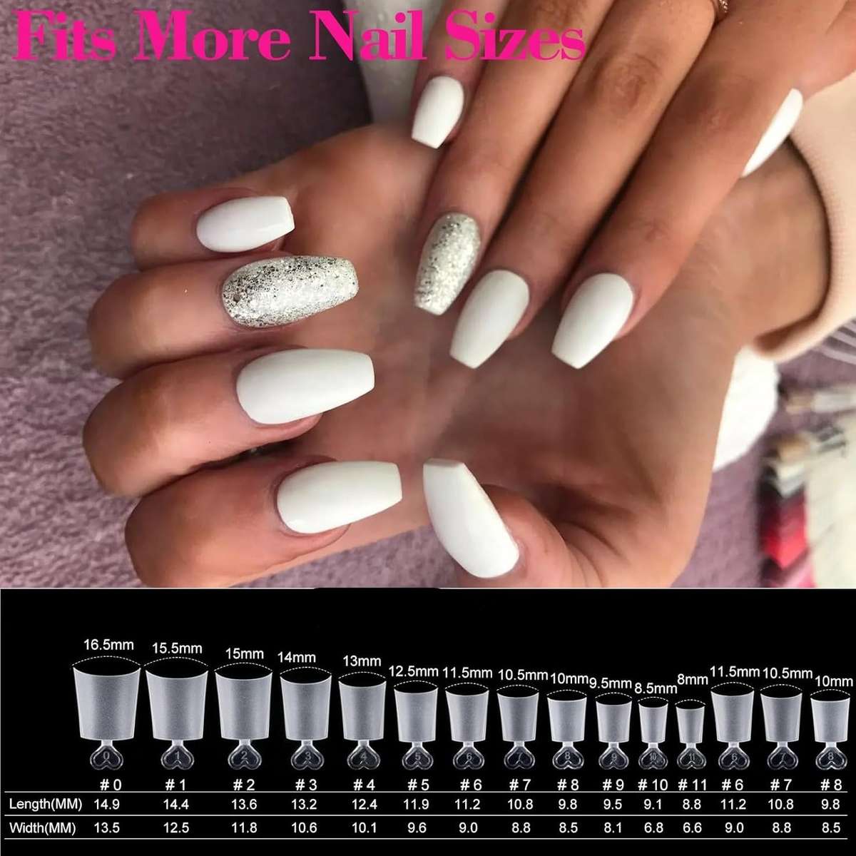 Coffin - Short - Half Cover - Soft Gel - Clear Matt - Nail Tips - 240pcs - YS-407