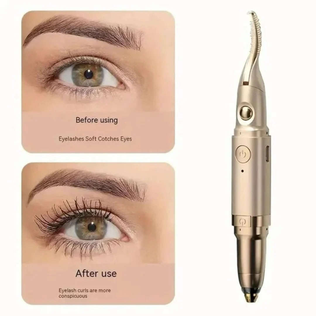 2-in-1 Electric Eyelash Curler and Eyebrow Trimmer
