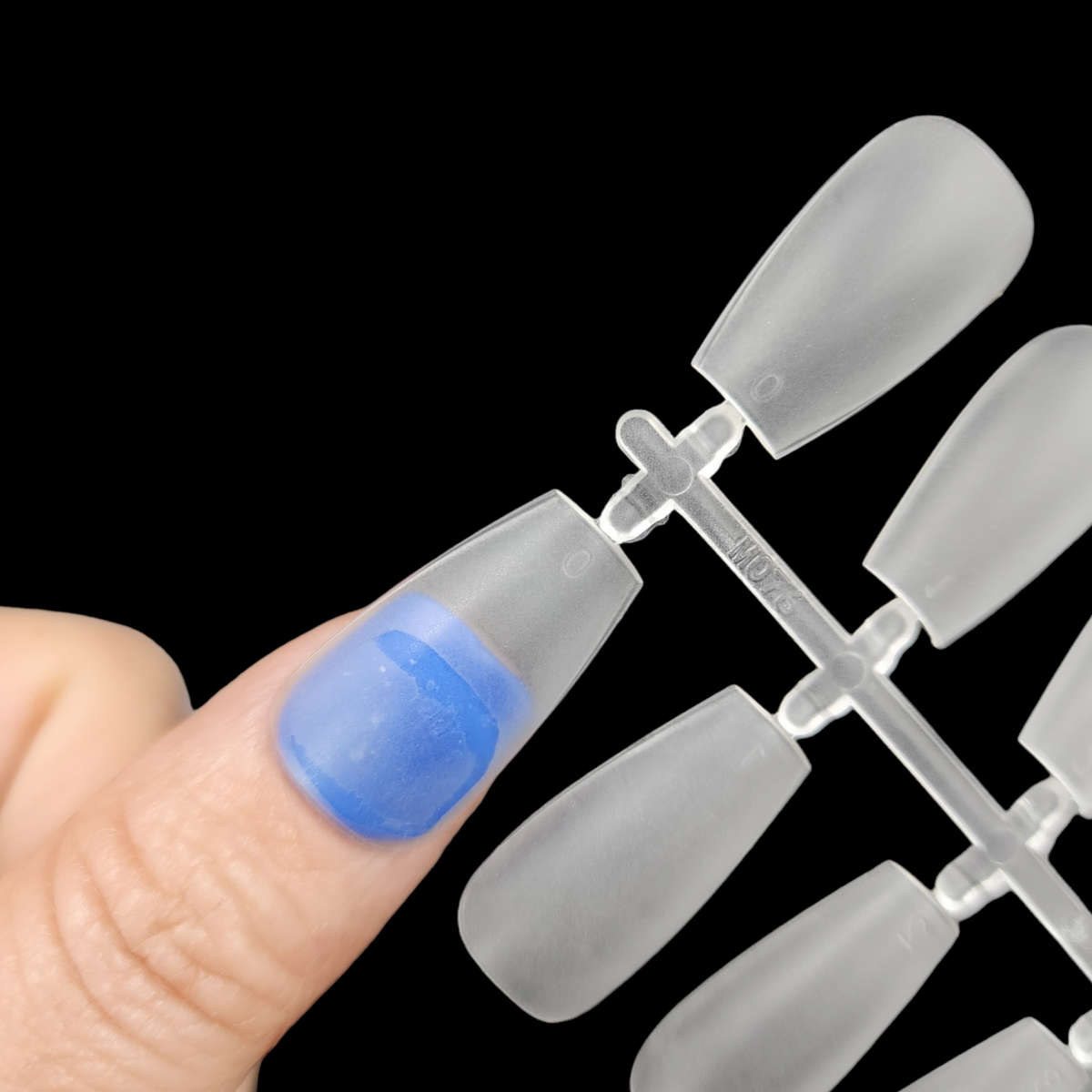 Coffin - Meduim - Full Cover - Soft Gel - Clear Matt - Nail Tips - 300pcs - M076
