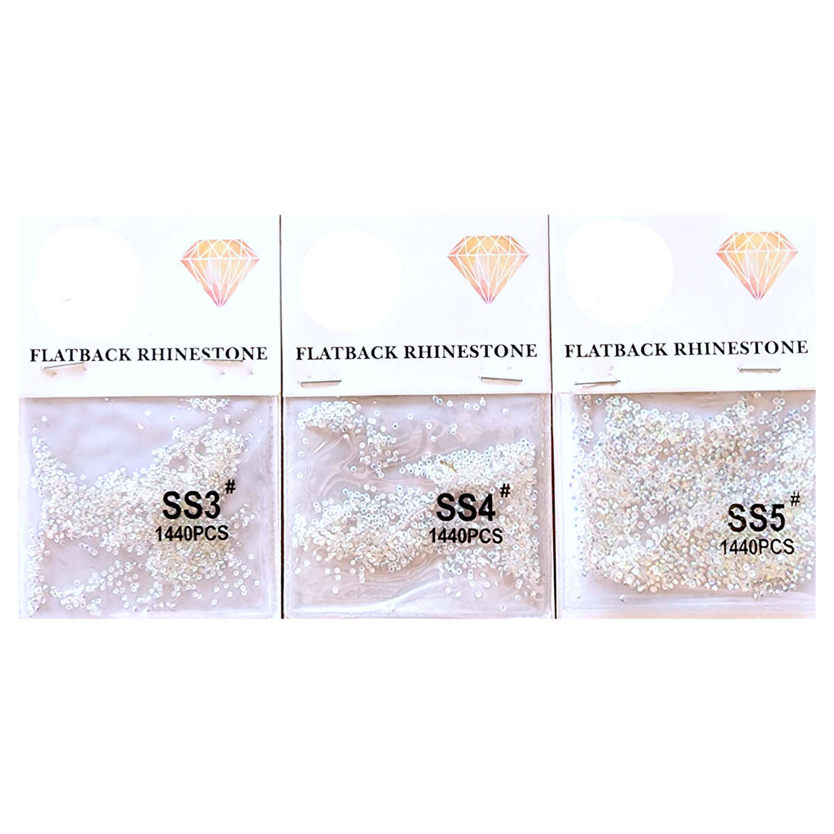 Rhinestones - Flatback - AB White