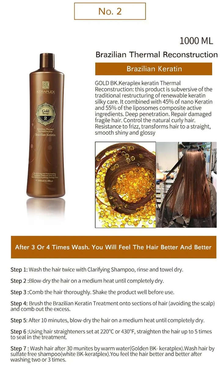 Keraplex - Brazilian Thermal Reconstruction - Step 2 - 1 Liter