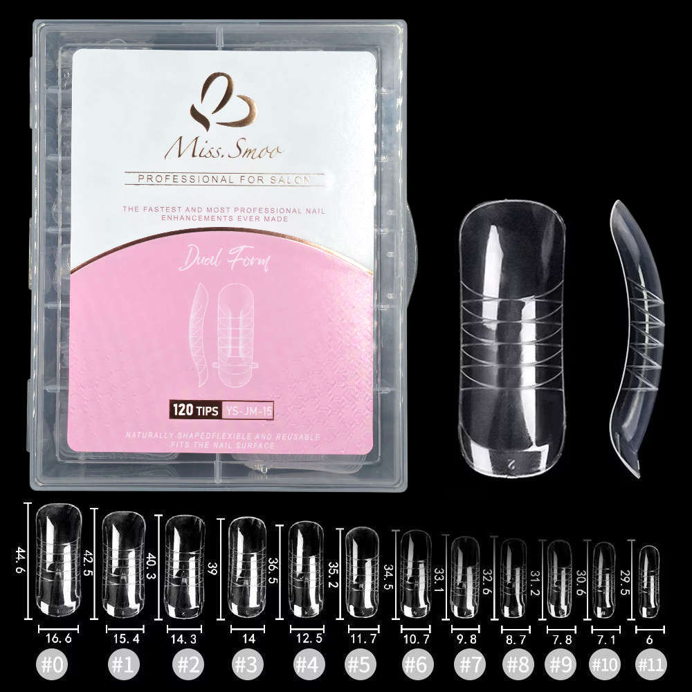 Nail Extension Re-Usable Dual Form/Mould - 120pcs - Square