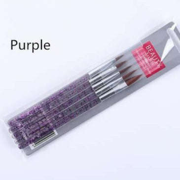 Acrylic Brush - 5pcs - Glitter