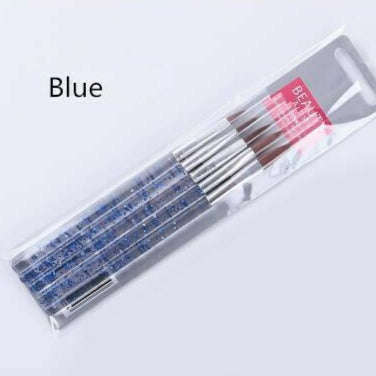 Acrylic Brush - 5pcs - Glitter