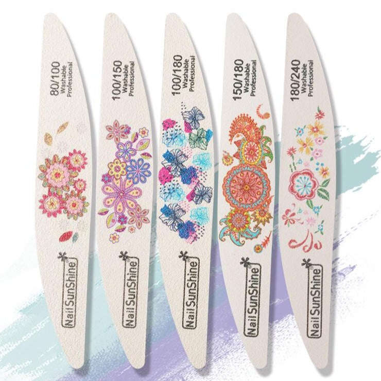Nail File - NailSunShine Washable - ZJC02 - S-Shape - 80/100 - 1 pcs