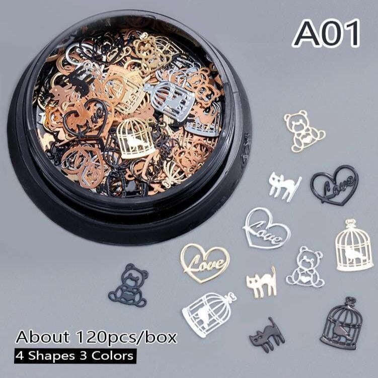 Nail Décor - Metal Cut-out Sequins - A01