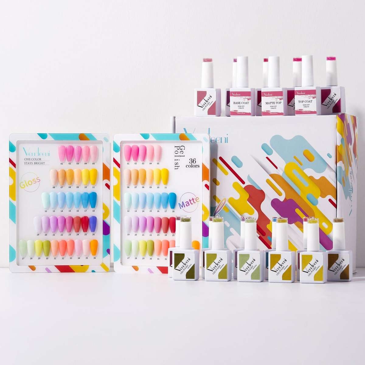 Vendeeni - UV Gel Polish - 36 Colours (Light Pastel) - Set 2