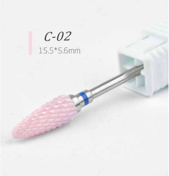 Ceramic Grinding Electric Nail File/Drill Bits - Pink