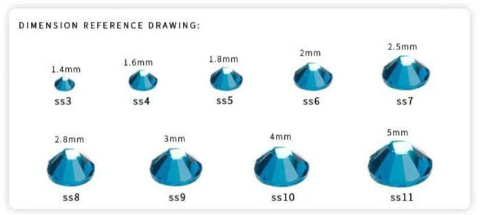 Rhinestones  - White/ Sliver - 1440pcs