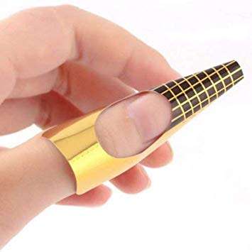 Gold Nail Forms Tip Sculpting Guide Stickers - 100