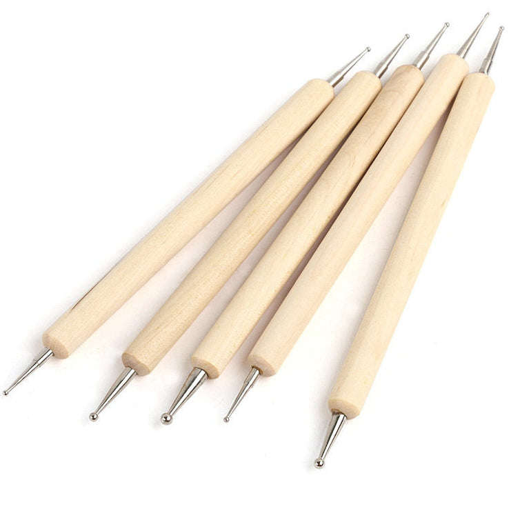 Dotting Tool -  Wood -  5pcs