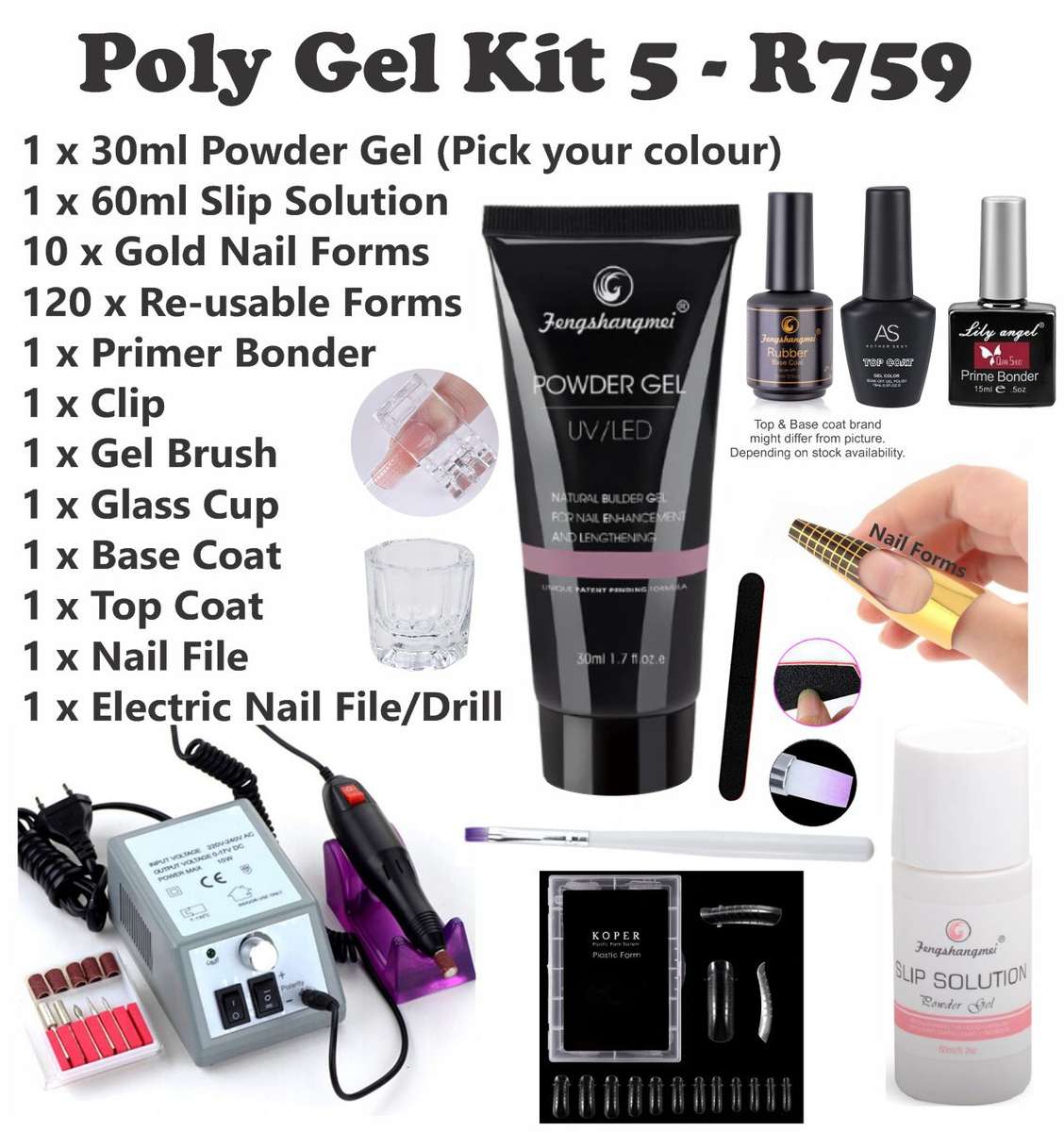 Poly Gel Kit 5 - 6 - Pink