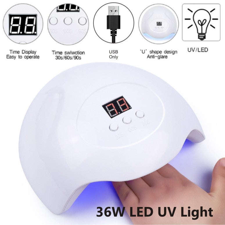 UV LED Light Nail Lamp - USB plug - 36W