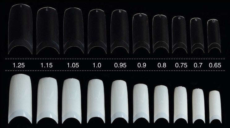 Full / Squoval - French - Nail Tips - 500pcs - Box - White