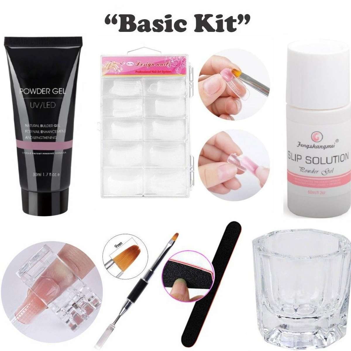 Poly Gel Kit 1 - "Basic Kit" - 6 - Pink