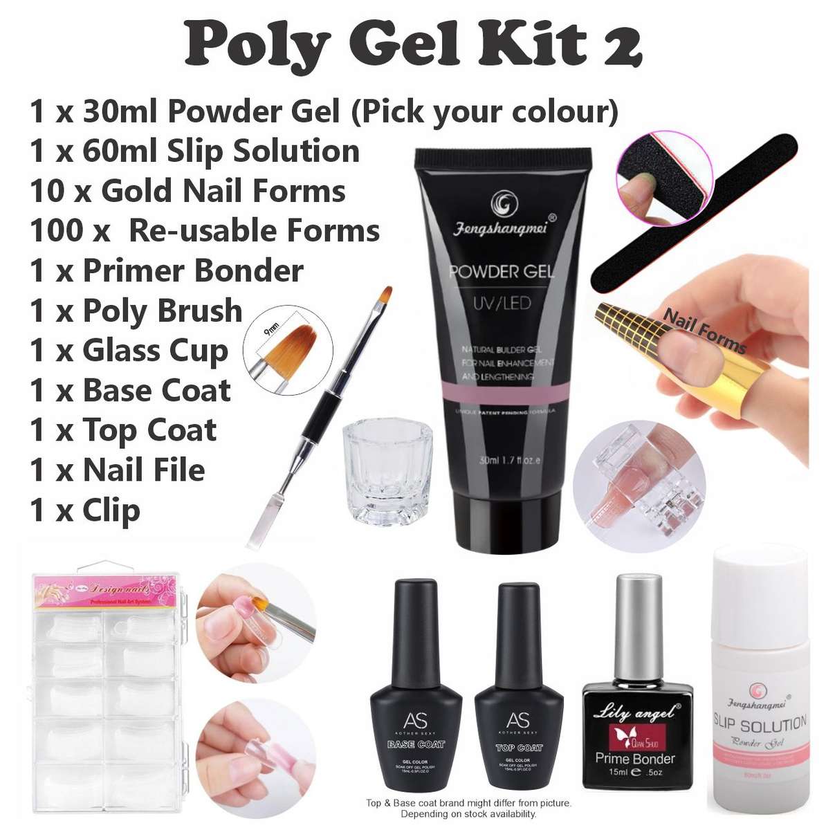 Poly Gel Kit 2 - 6 - Pink