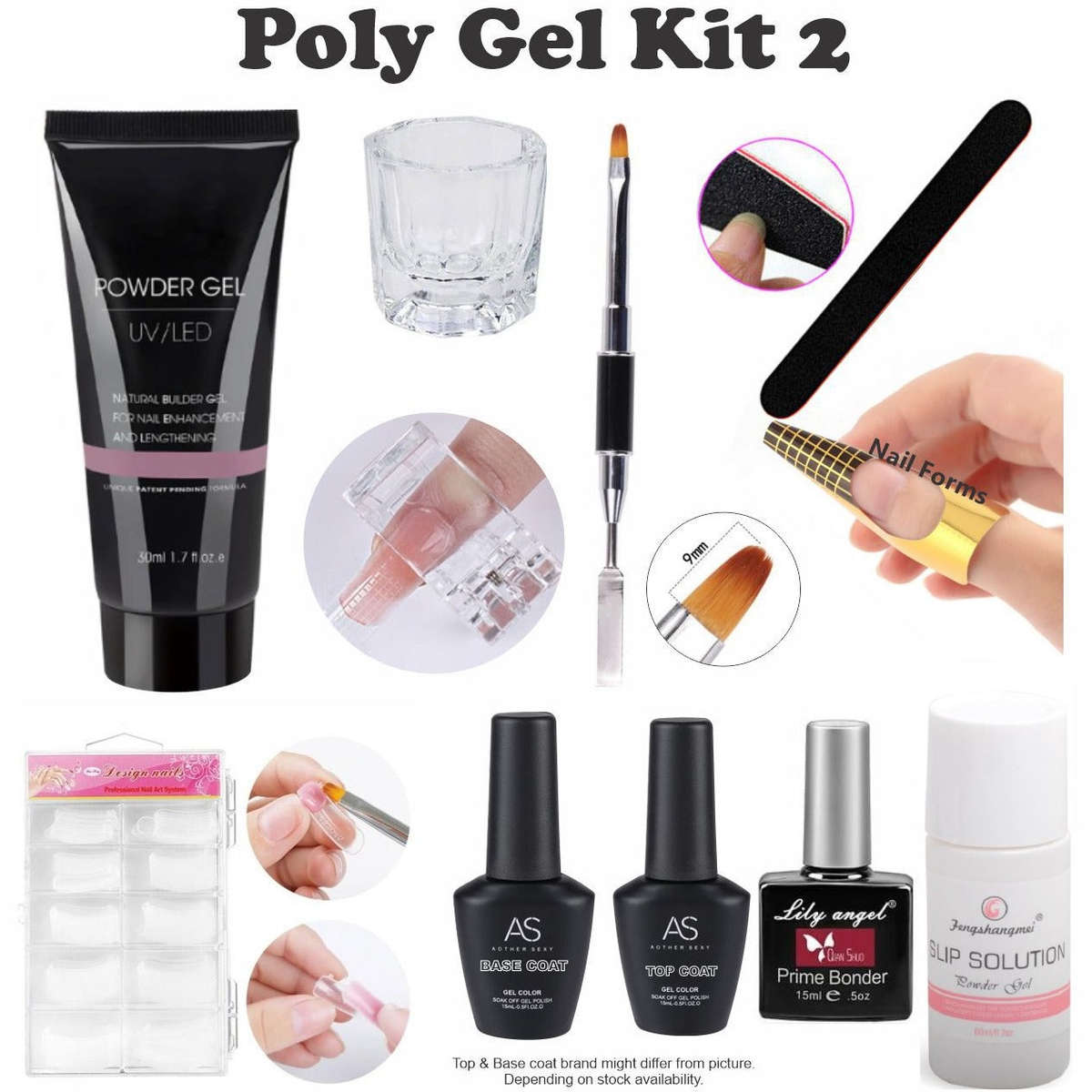 Poly Gel Kit 2 - 1 - Clear (Translucent)