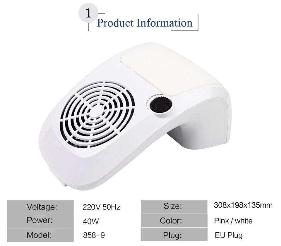 Nail Dust Collector -  White