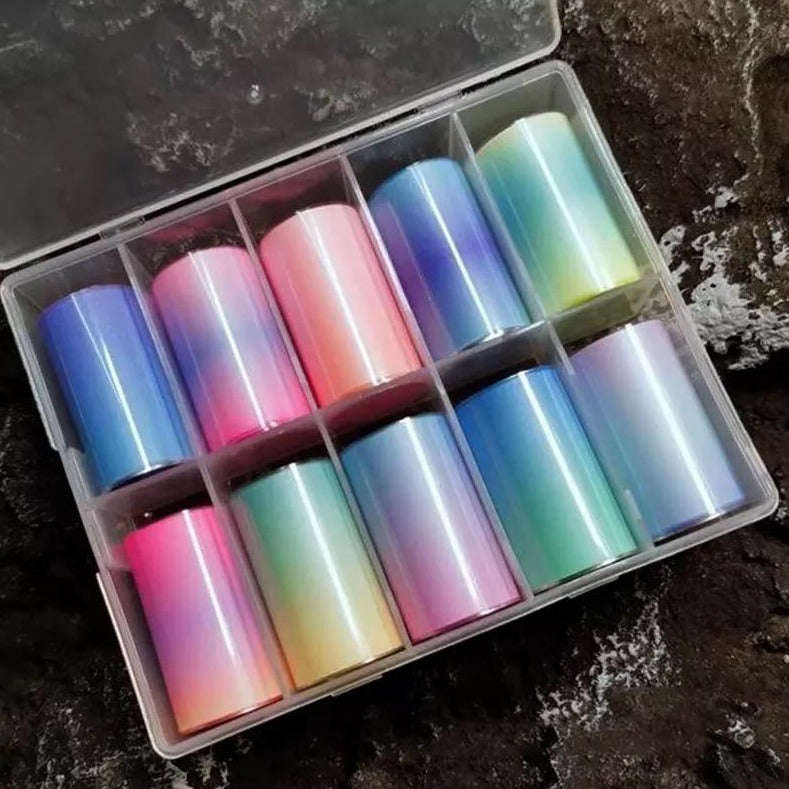 Foil Paper Box - 10pcs - Gradient Set A