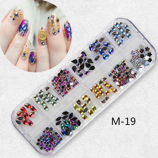 12 Grids Nail Decoration - M-19