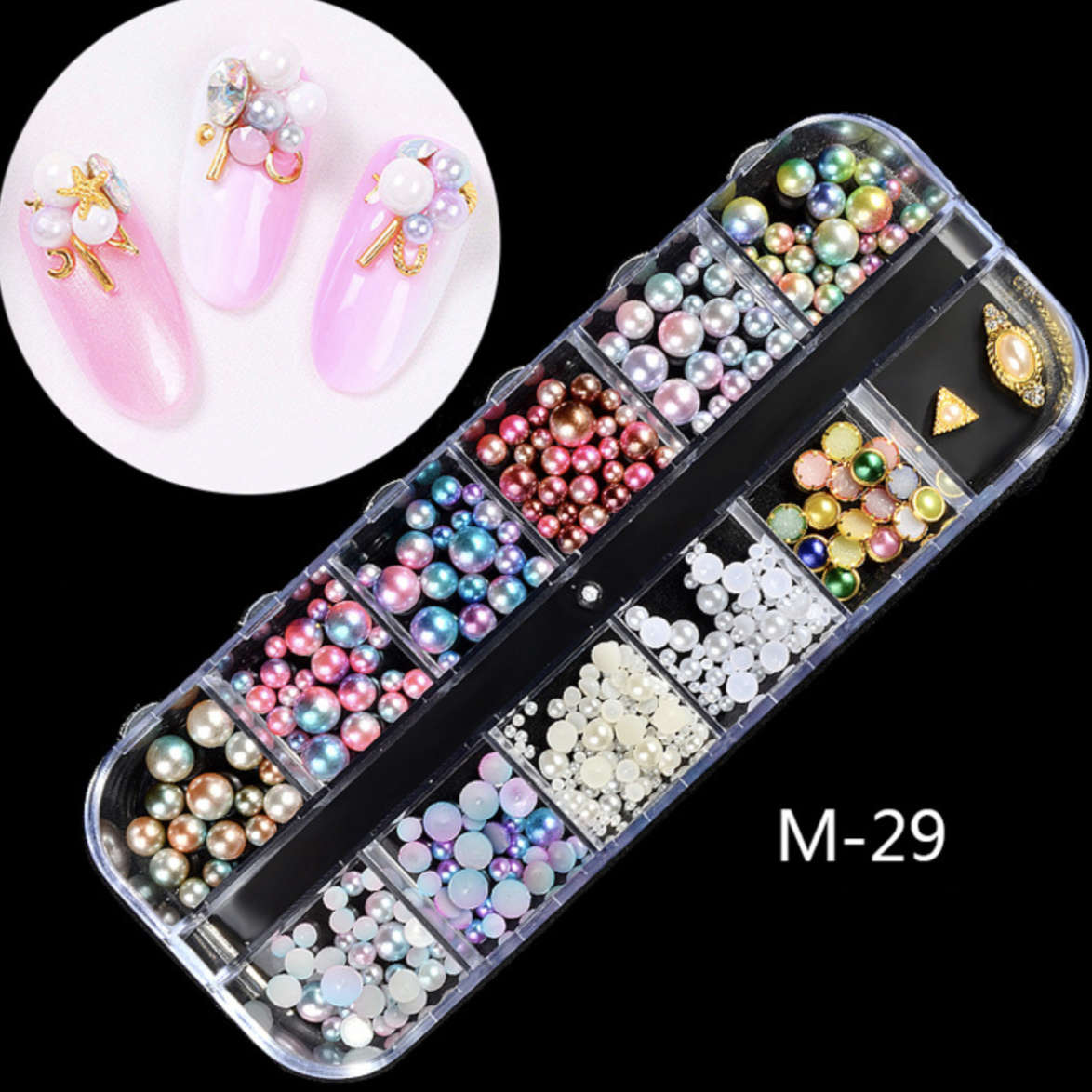 12 Grids Nail Decoration - M-29