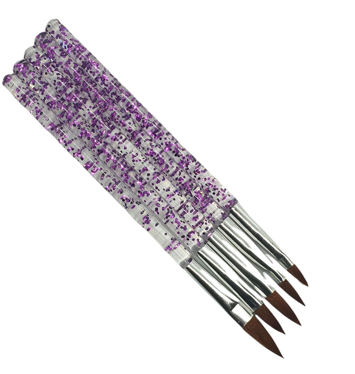 Acrylic Brush - 5pcs - Glitter