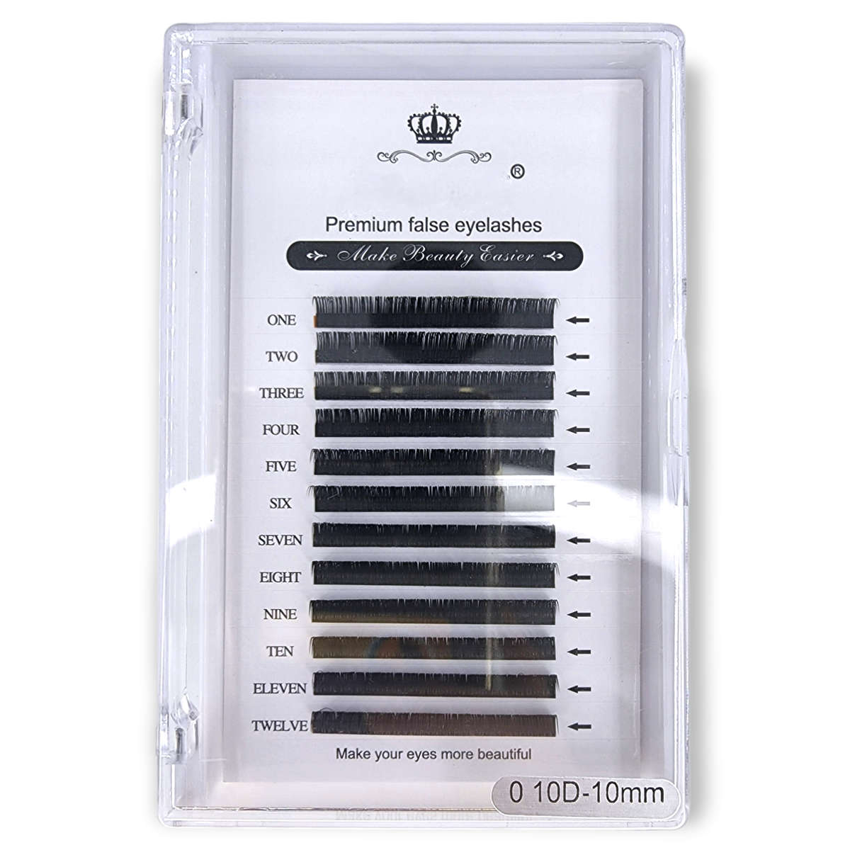 Premium False Eyelashes - Individual - 0.10 D - 10mm